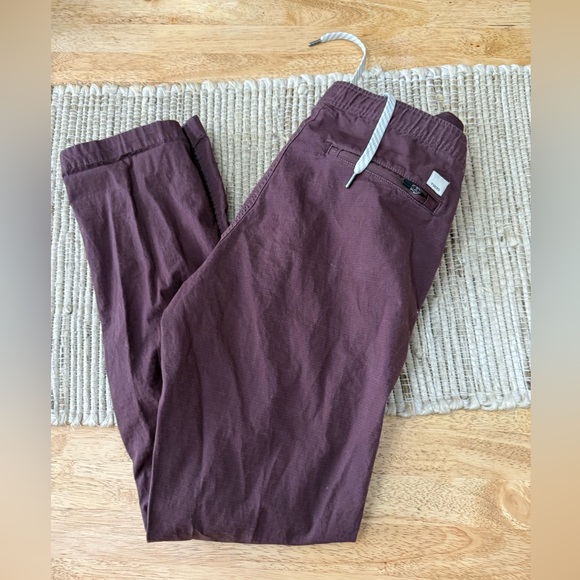 Vuori Ripstop Climber Pant Mens small Burgundy Slim Fit - Picture 2 of 8